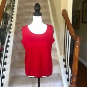 🌺🌺Talbots NWT sleeveless “Charming” shell in Red Pop🌺🌺